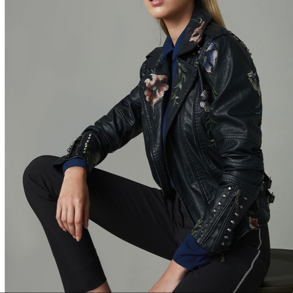 Frank Lyman Design NWT Embroidered Moto Jacket size L - Picture 9 of 16